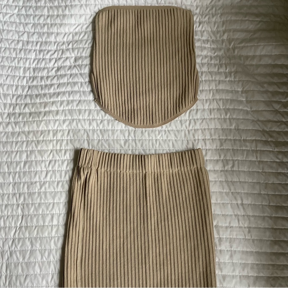 Tan two piece set